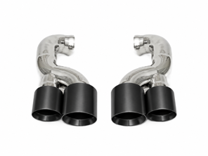 Fabspeed Deluxe Quad Style Tips, Satin Black. Porsche 957 Cayenne S (2008-2010) - 95511125150, 95511125250, 95511125171, 95511125271 - FS.POR.957V8.QDTB